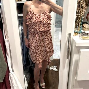 Rebecca Taylor Floral Silk Spaghetti Strap Dress